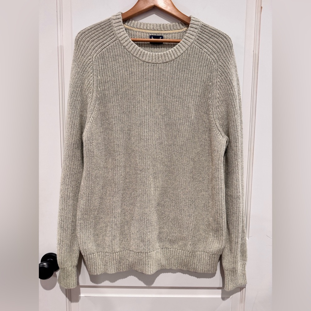 Lands’ End 100% cotton drifter crewneck knit sweater size Large (42-44)